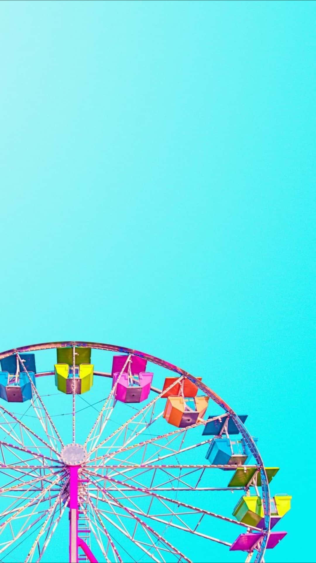 A Ferris Wheel In The Sky Background