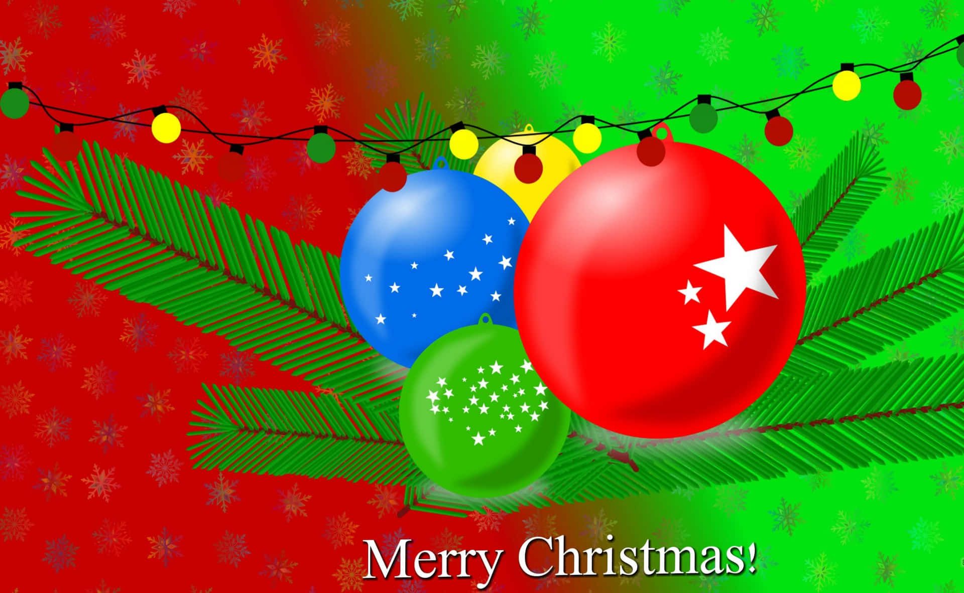 A Festive Christmas Decoration Display With Bright Red And Green Background