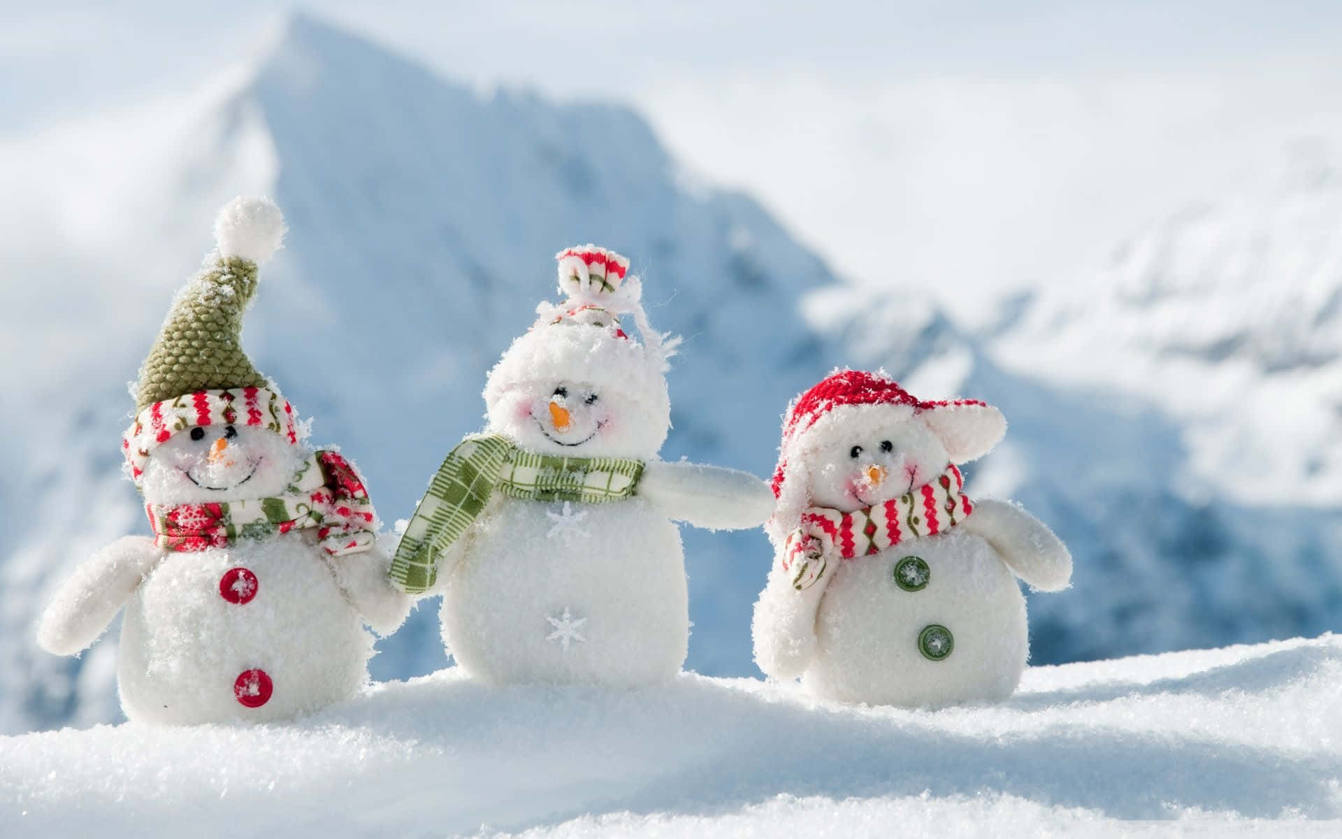 A Festive Christmas Snowman Background