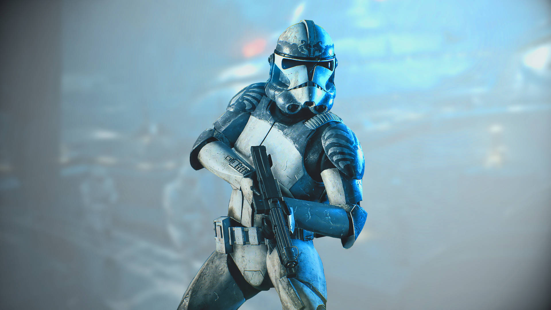 A Fierce Clone Trooper Exploring A Star Wars Raid Background