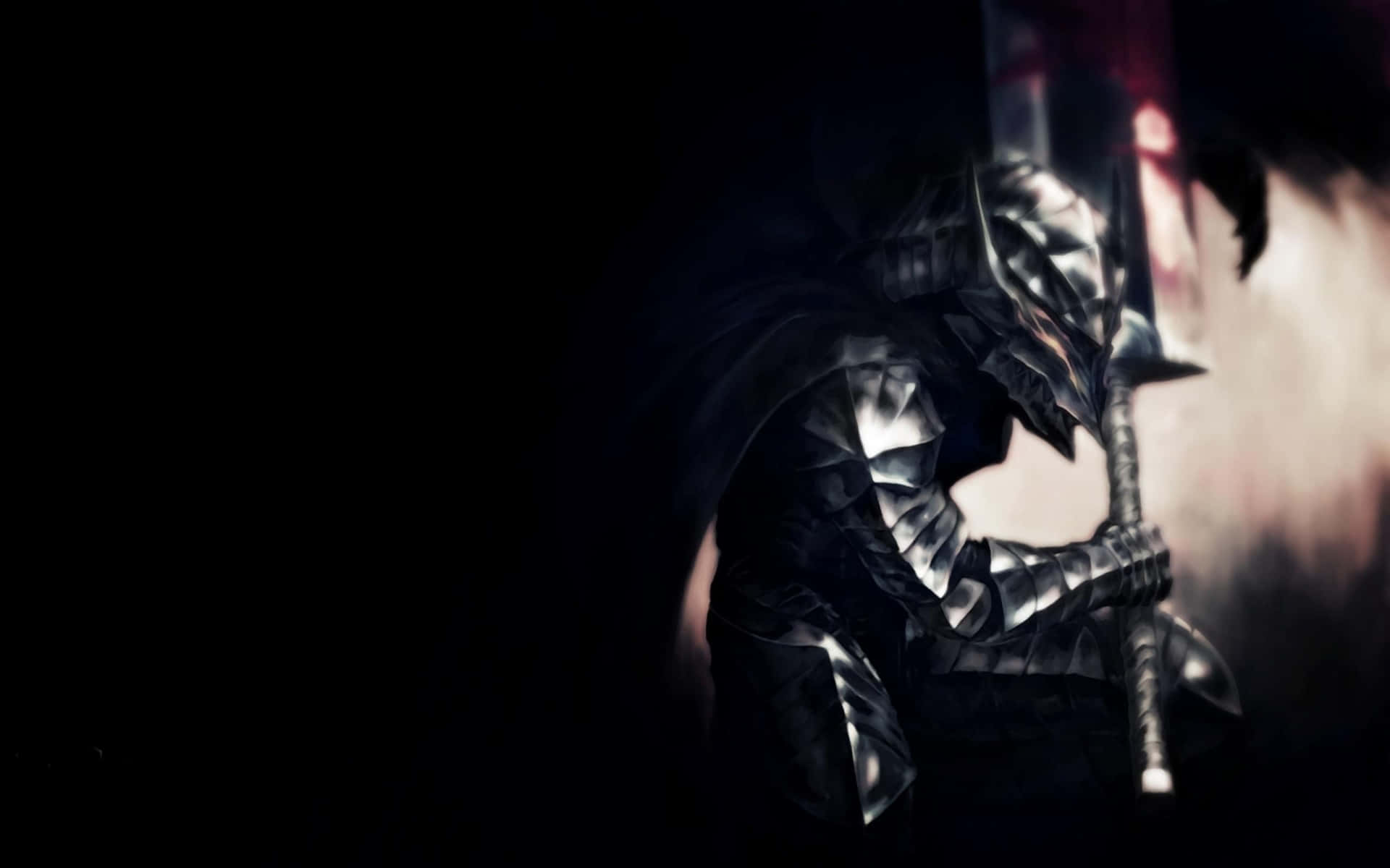A Fight Between Two Warriors In Striking Berserk Armor Background