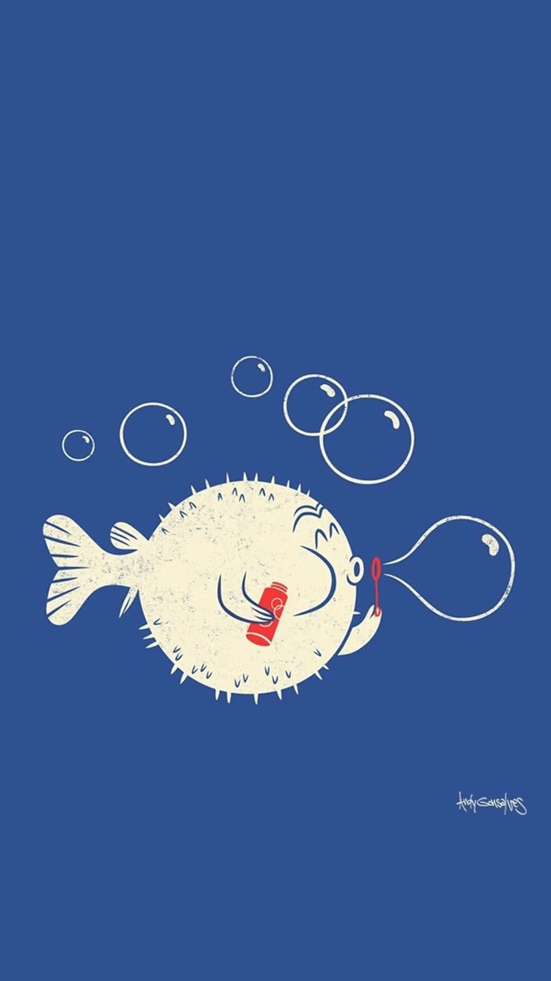 A Fish With Bubbles In Its Mouth Background