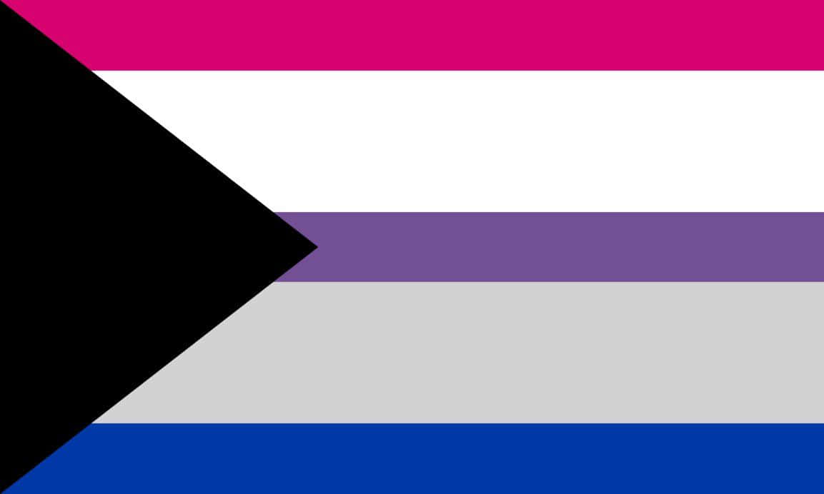 A Flag With A Triangle On It Background