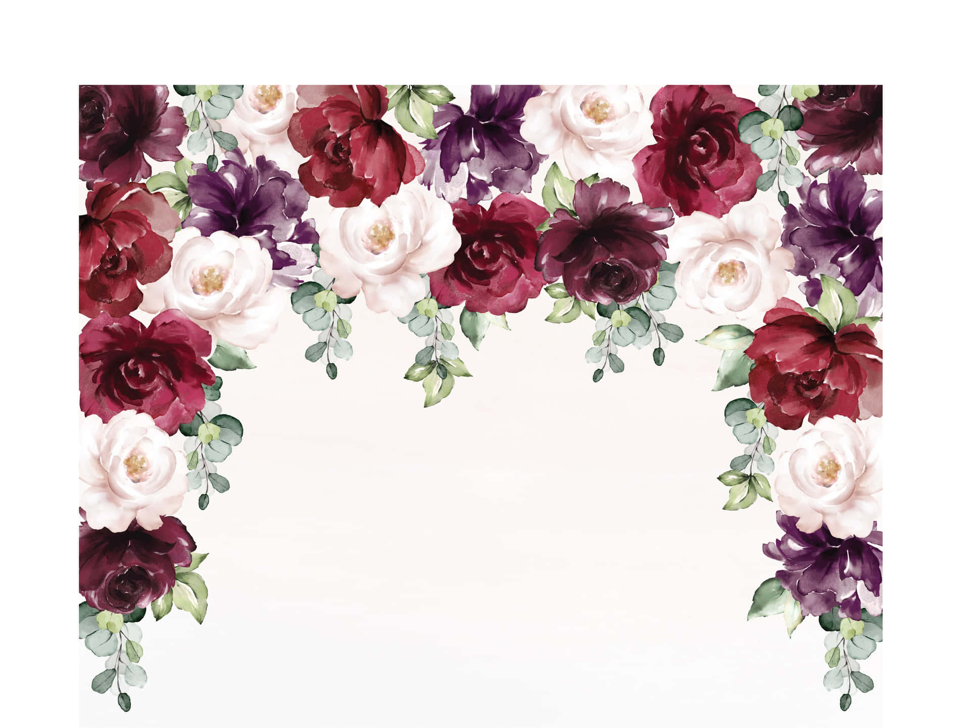 A Floral Background With Burgundy And White Flowers Background