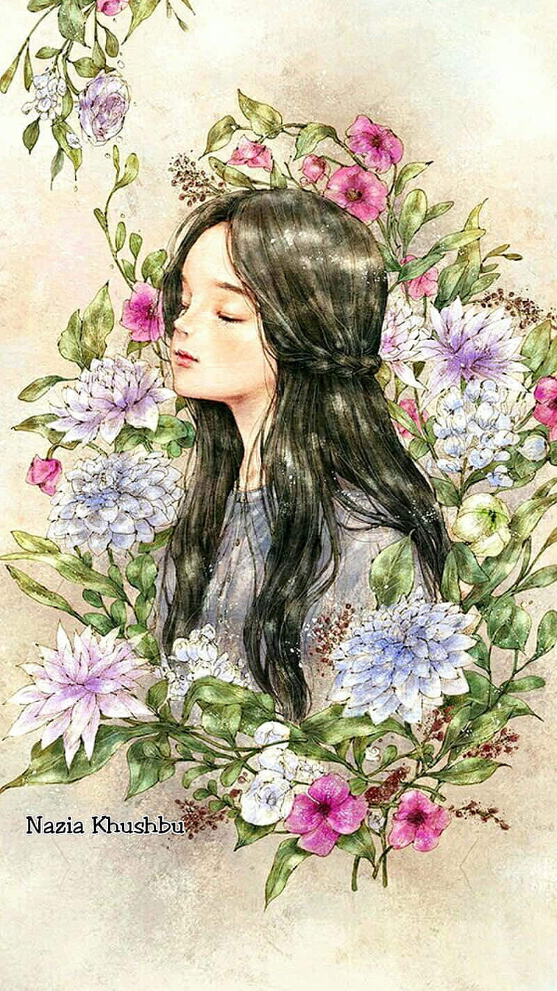 A Floral Rendering Of Beauty Background