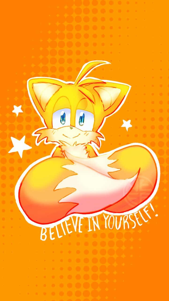 A Fox With The Words Believe In Yourself Background