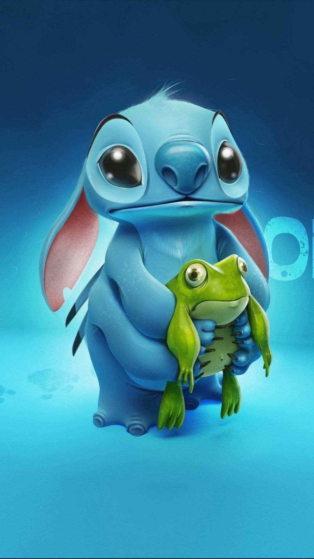 A Frog And Stitch 3d Background
