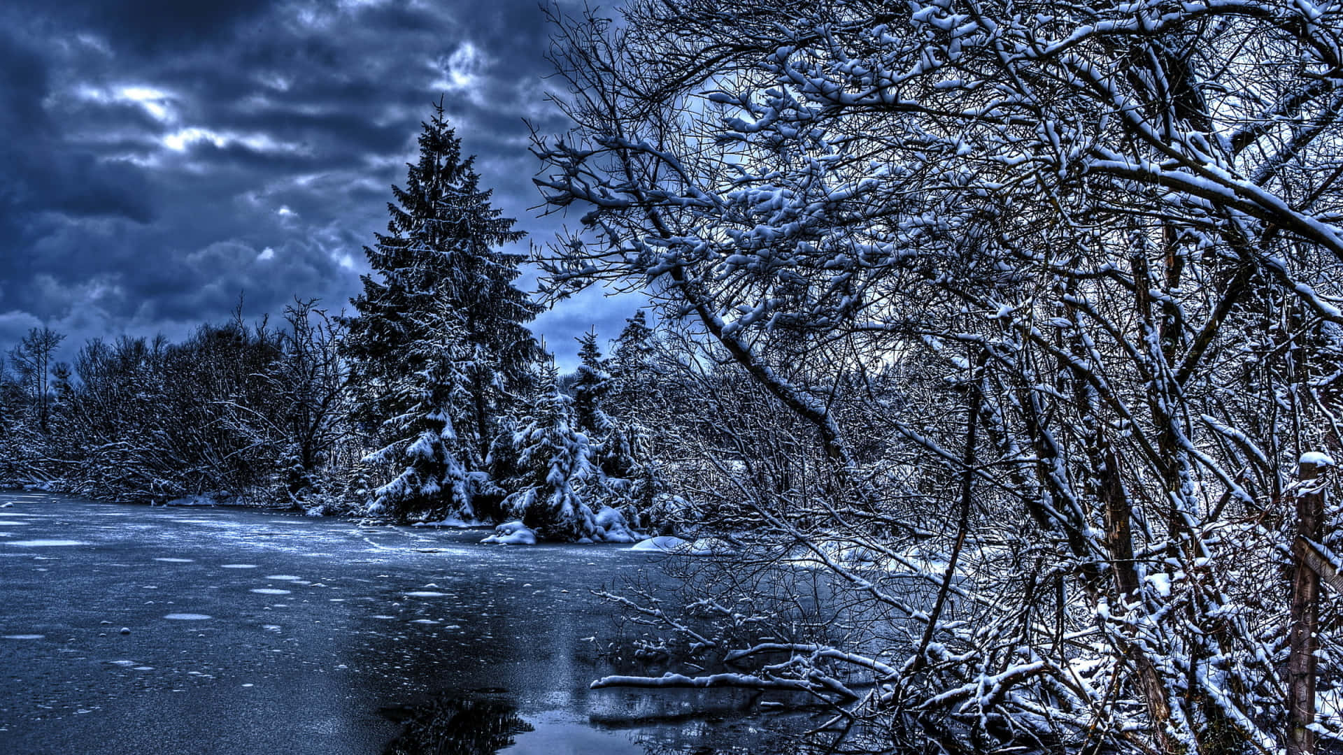 A Frozen River Background