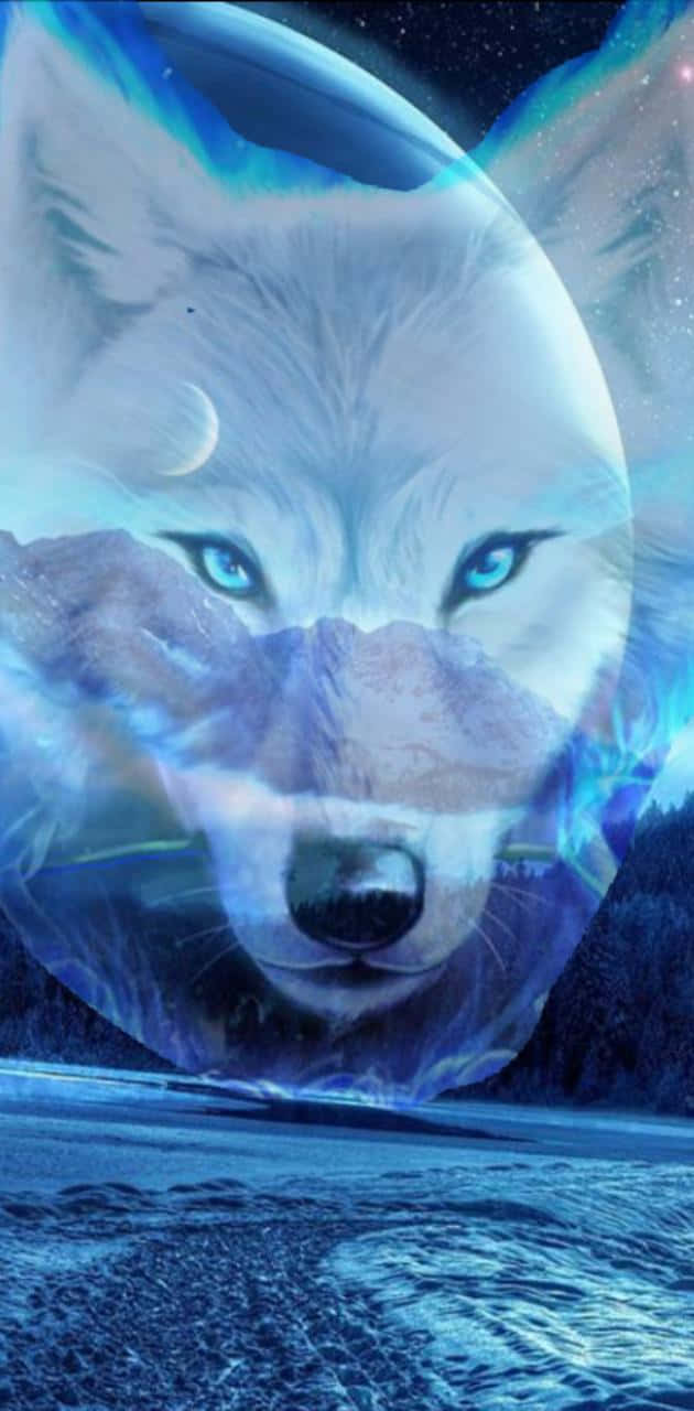 A Full Wolf Moon Rising Background