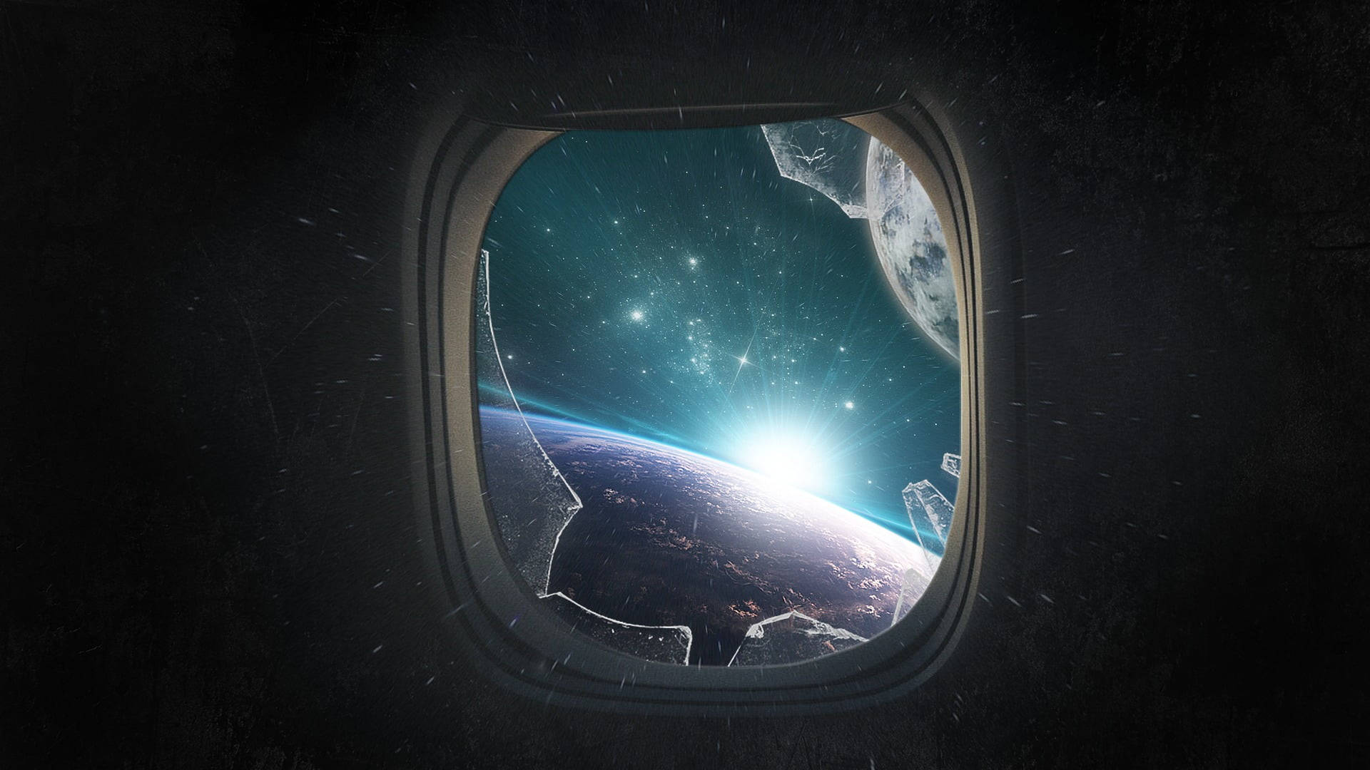 A Funny Plane Window Concept Background