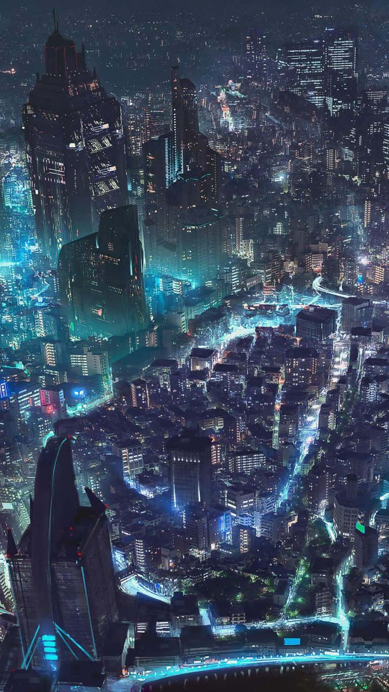 A Futuristic City With Expansive Urban Infrastructure Background