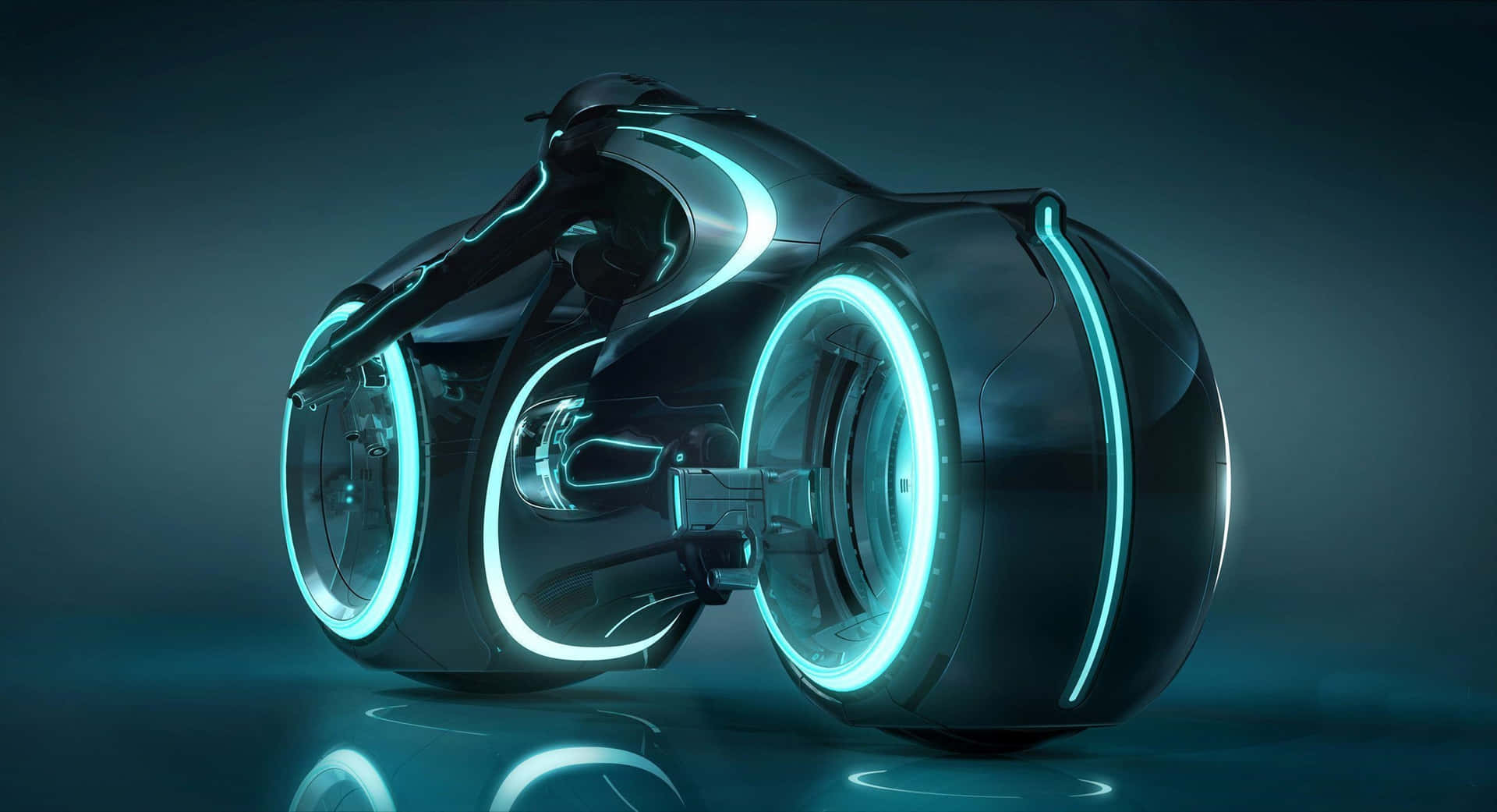 A Futuristic Motorcycle With A Glowing Light Background