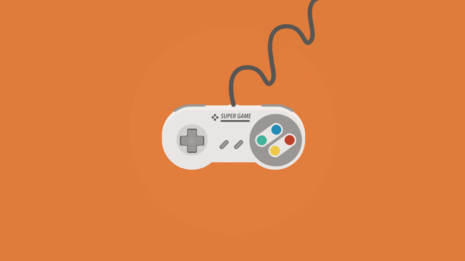 A Game Controller On An Orange Background