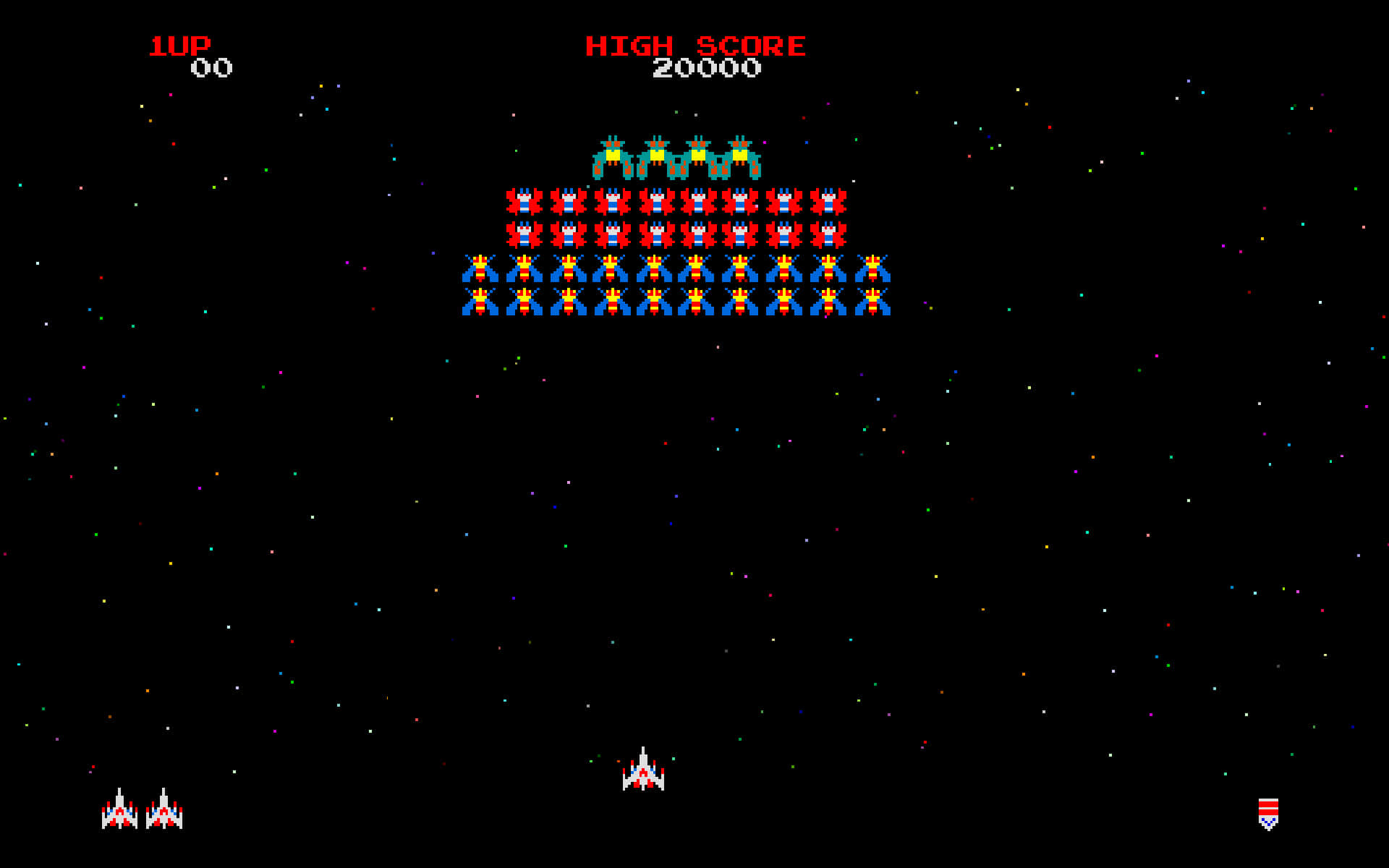 A Game Screen Showing A Spaceship And A Spaceship Background