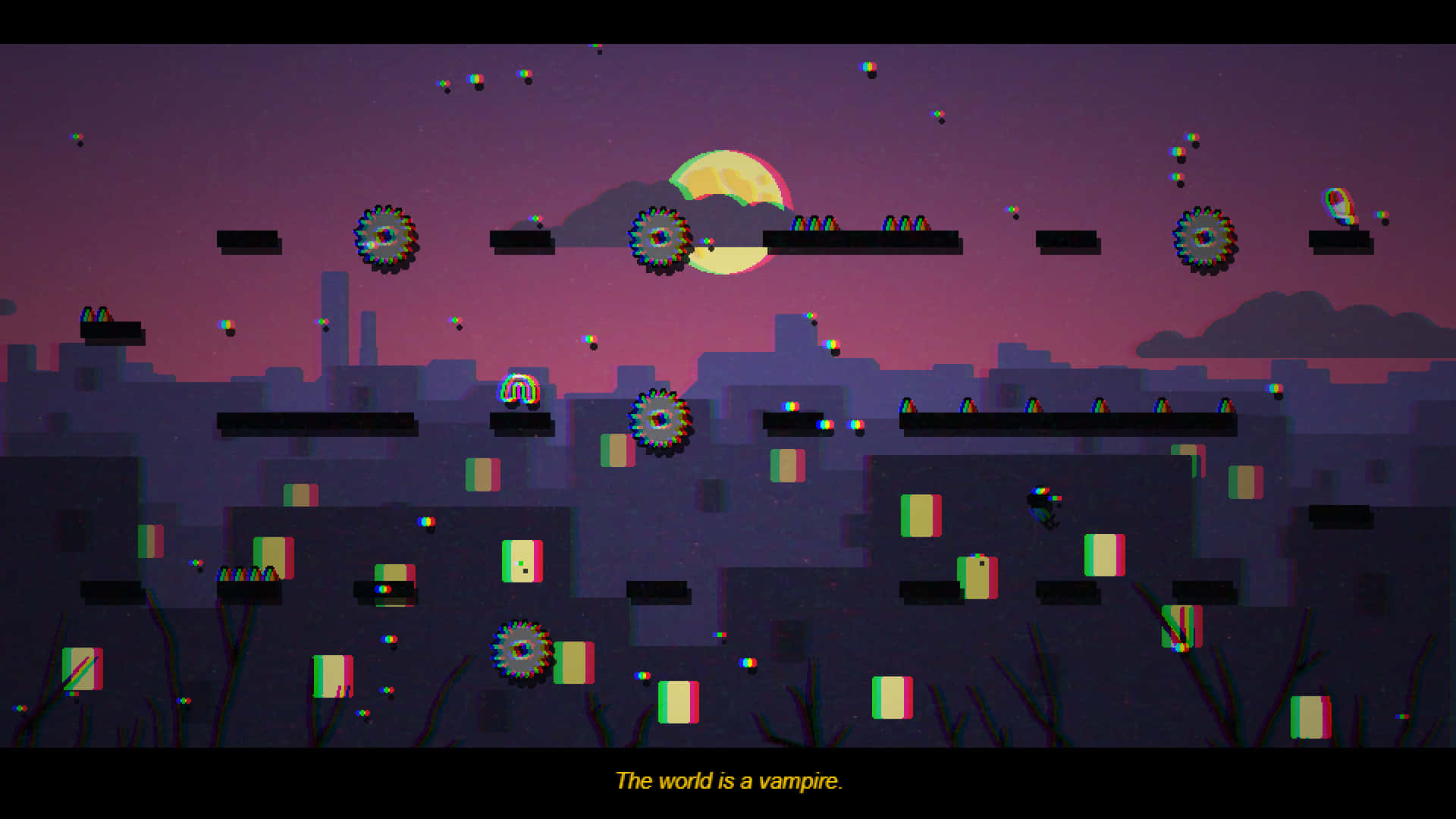 A Game With A City And A Cityscape Background
