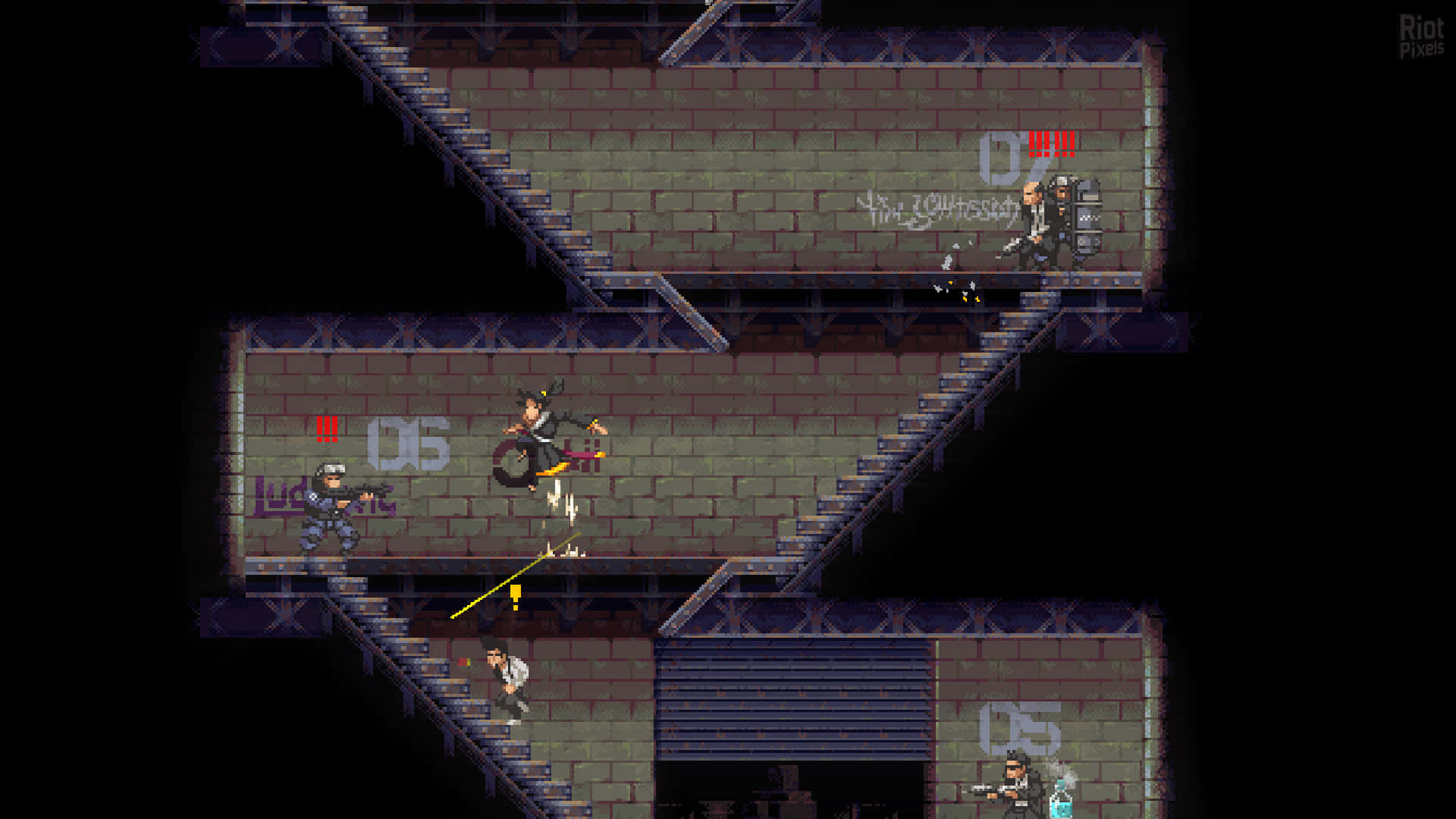 A Game With A Man And A Woman On A Ladder Background