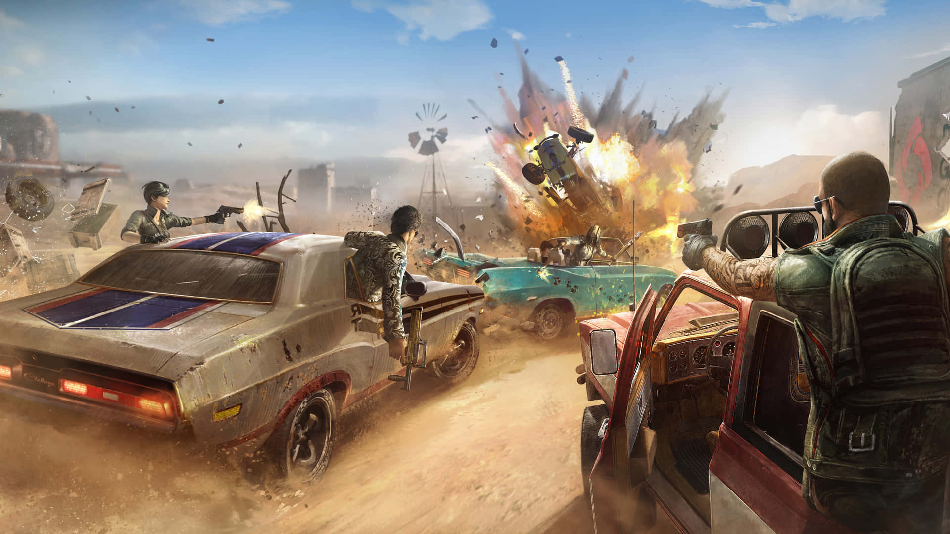 A Game With Cars And Soldiers In The Desert