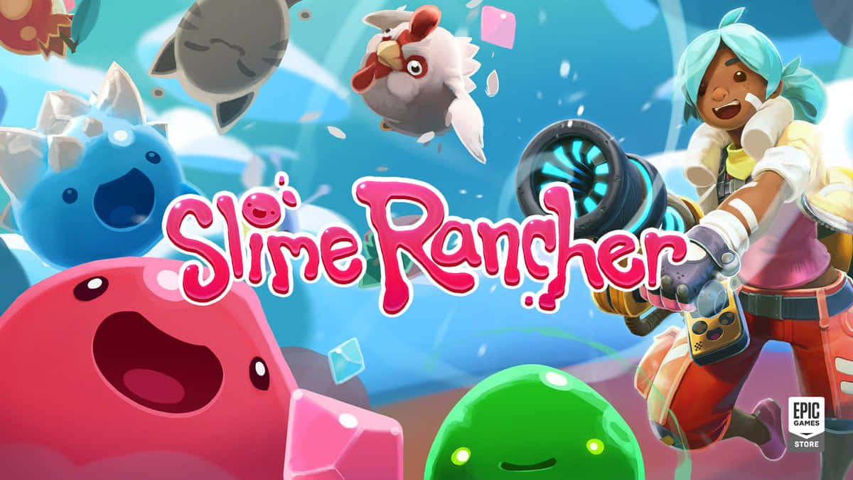 A Game With The Title Slime Rancher Background