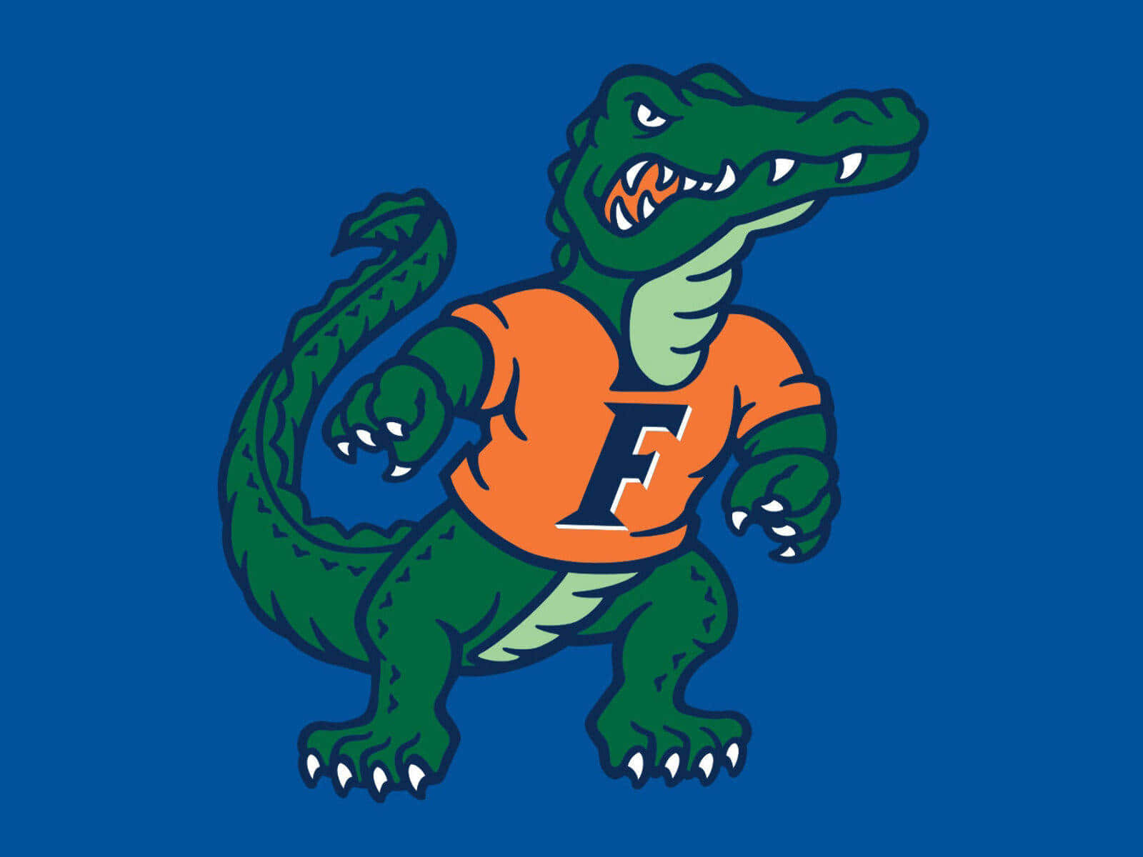 A Gator Wearing An Orange Jersey Background