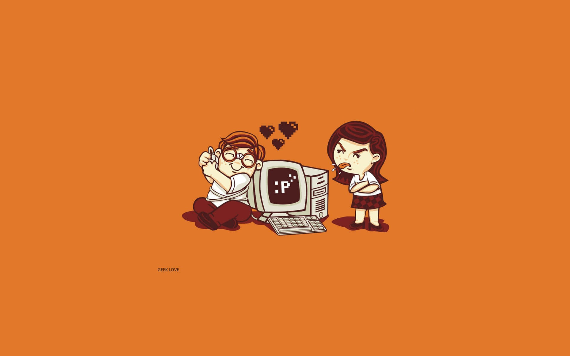 A Geek Soaking In Minimalism Background