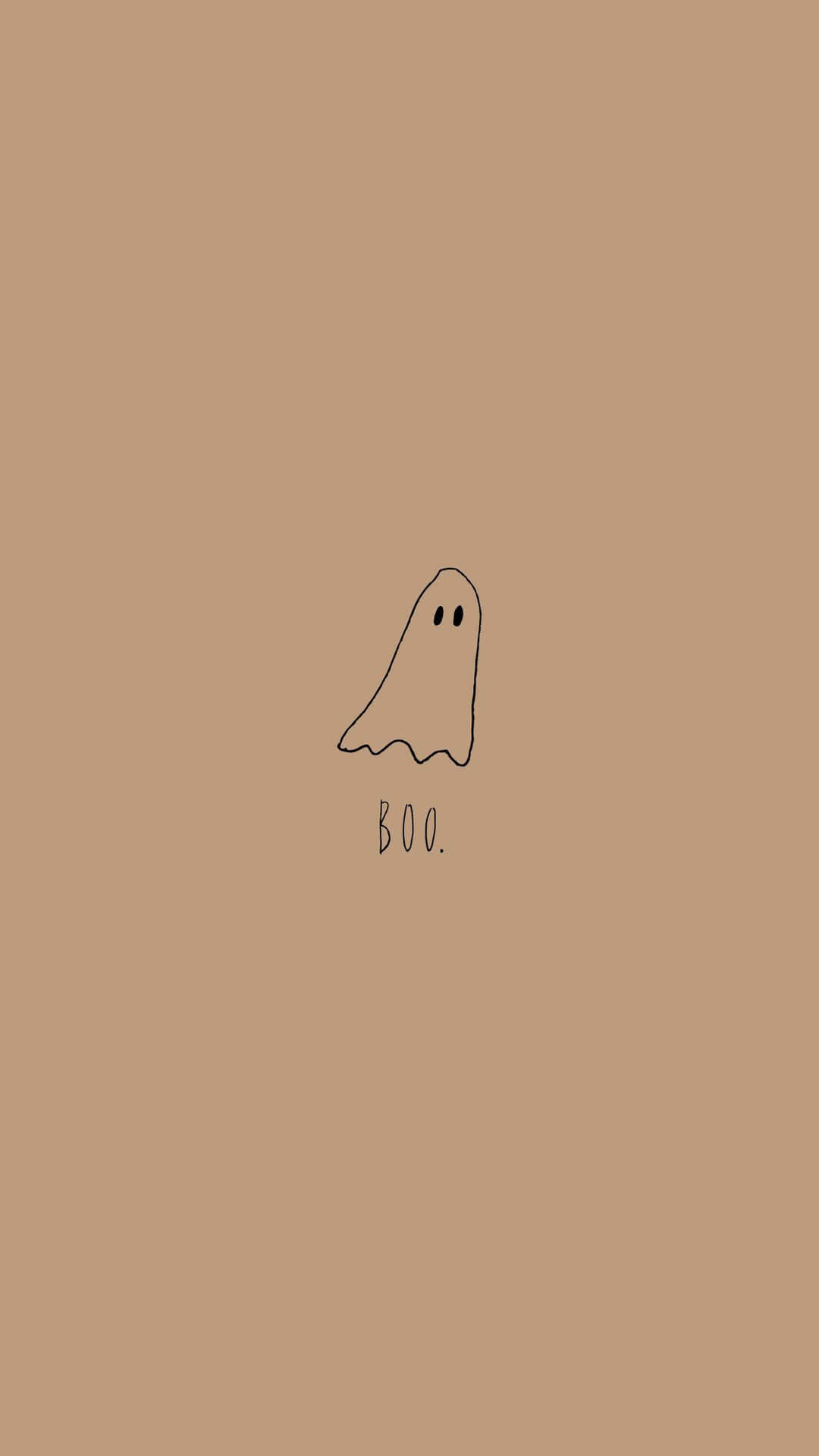 A Ghost On A Beige Background