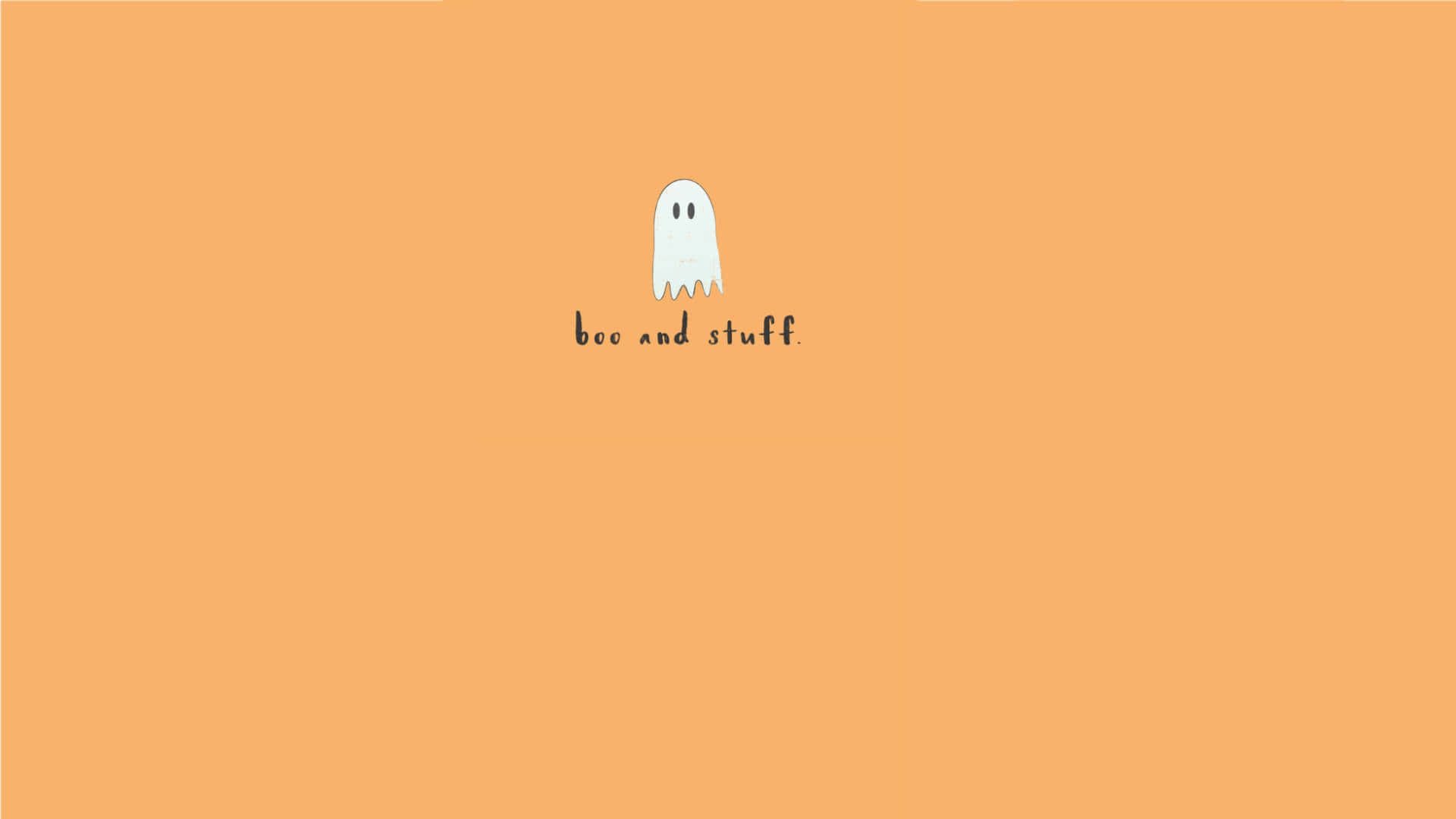 A Ghost On An Orange Background With The Words Be Well