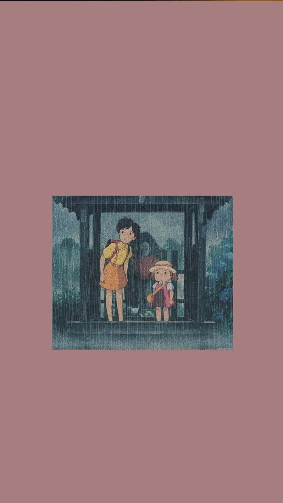 A Girl And A Boy Are Standing In The Rain