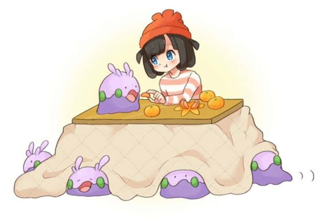 A Girl And Her Goomy Enjoying A Day Out