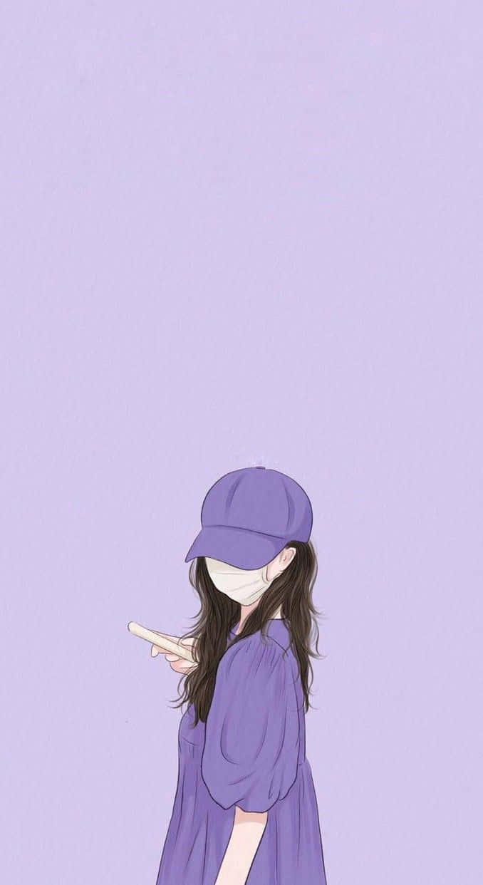 A Girl Draws Her Artwork With Passion And Dedication Background