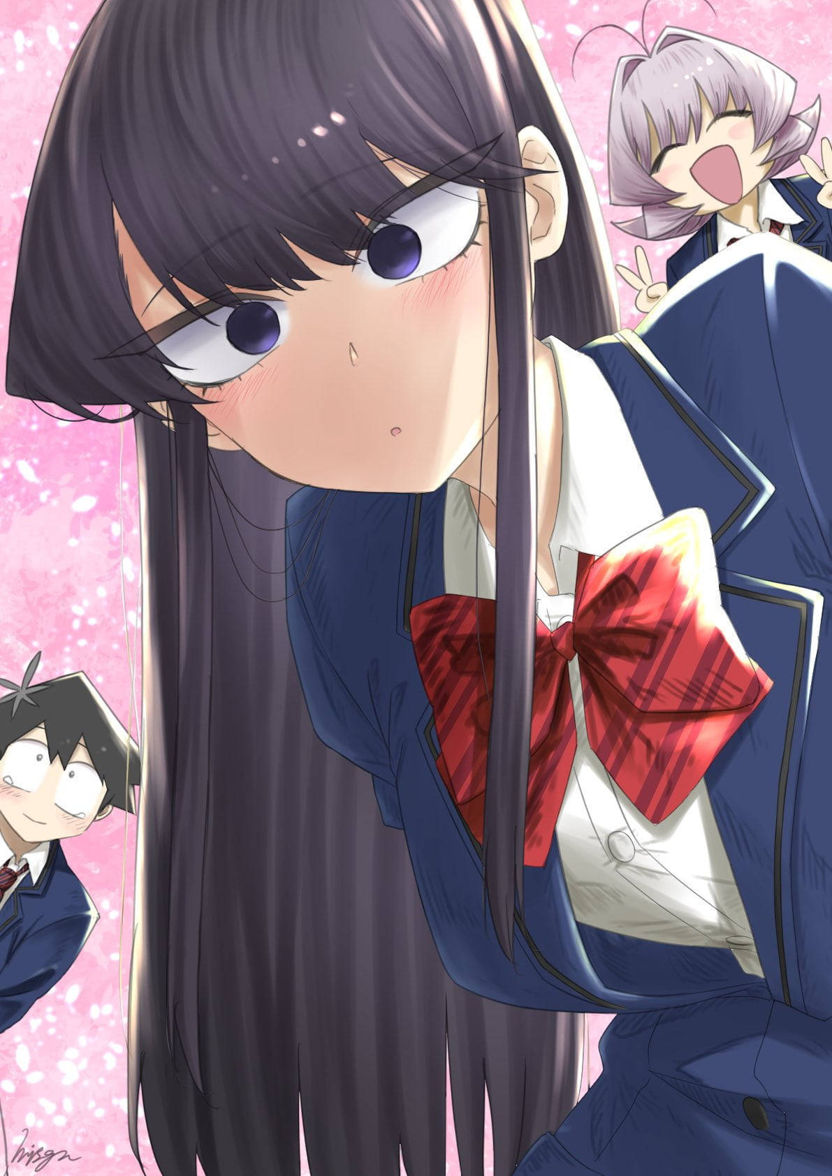 A Girl In A School Uniform Background