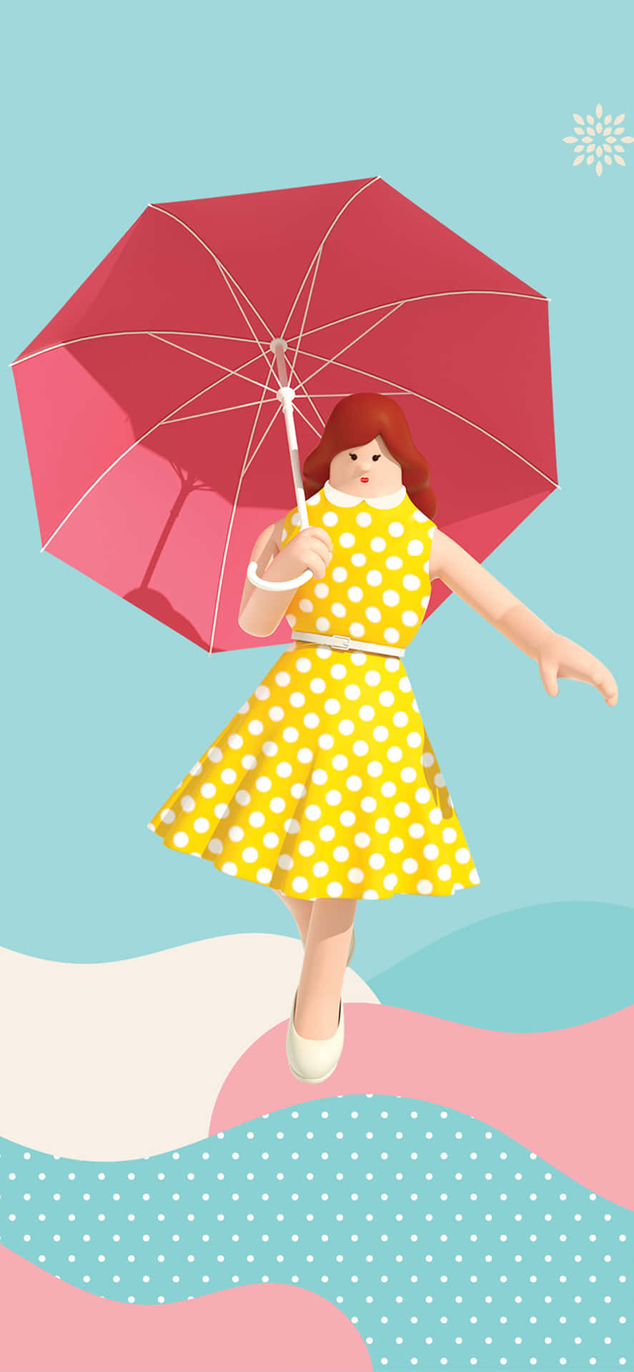 A Girl Is Holding An Umbrella