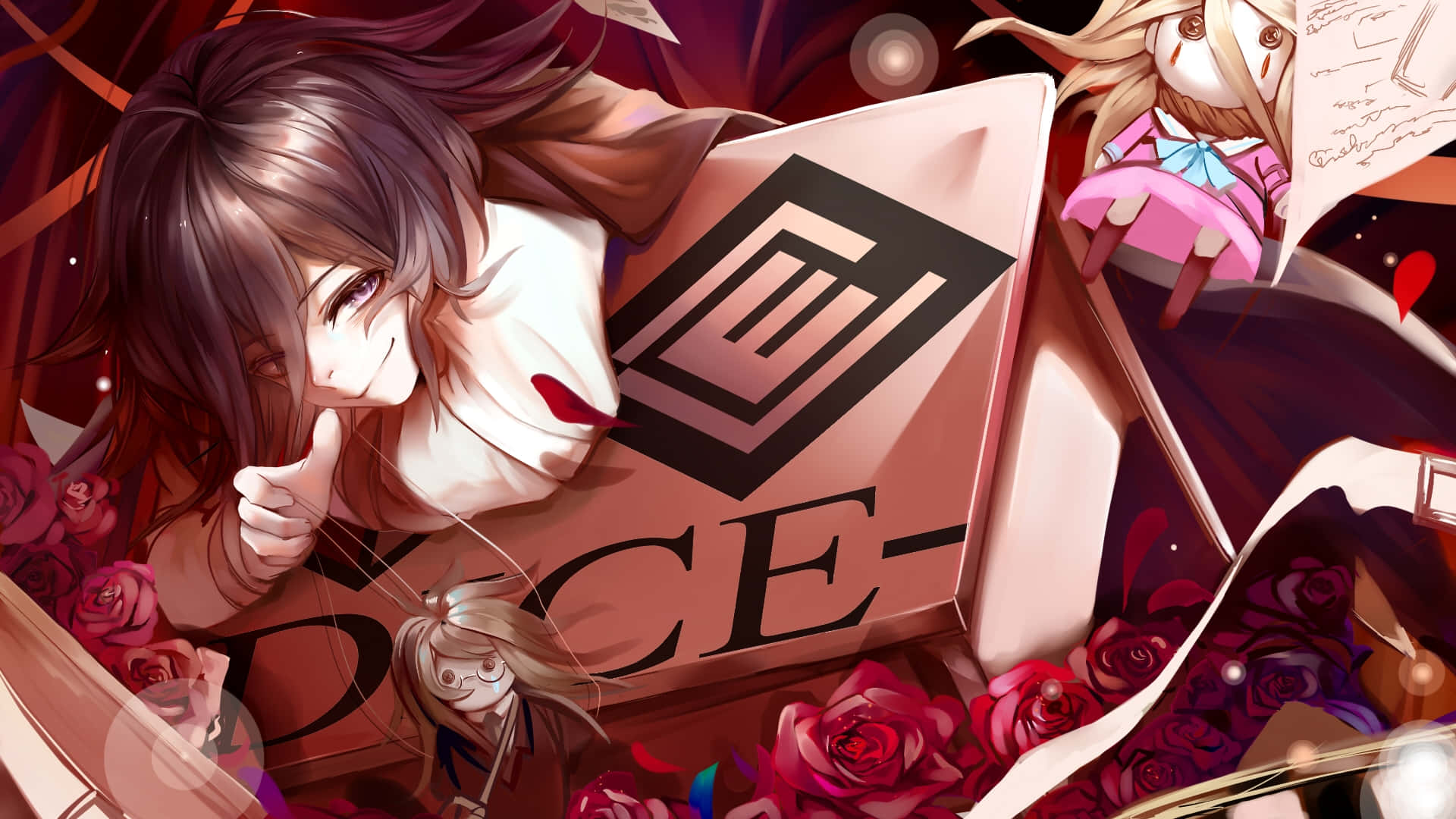 A Girl Is Sitting On A Box With A Box On It