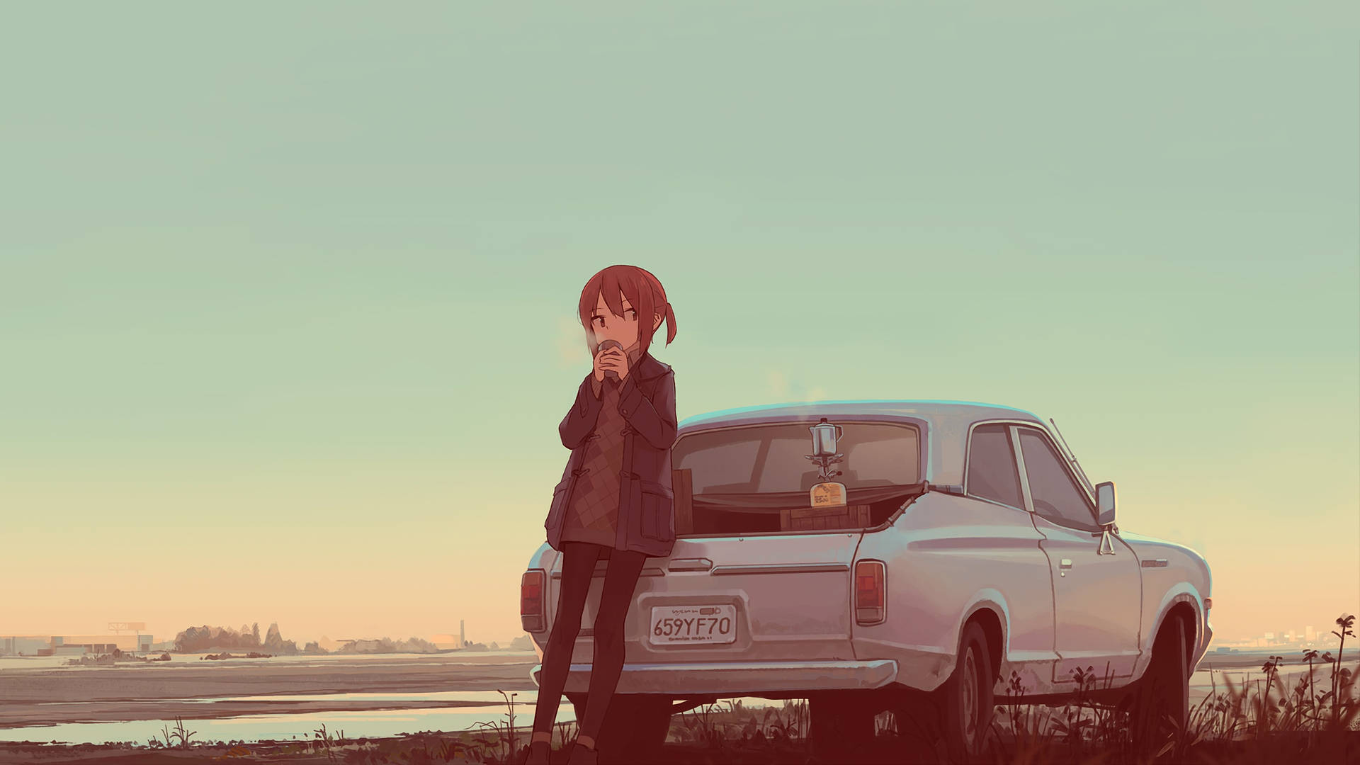 A Girl Standing Next To A Car