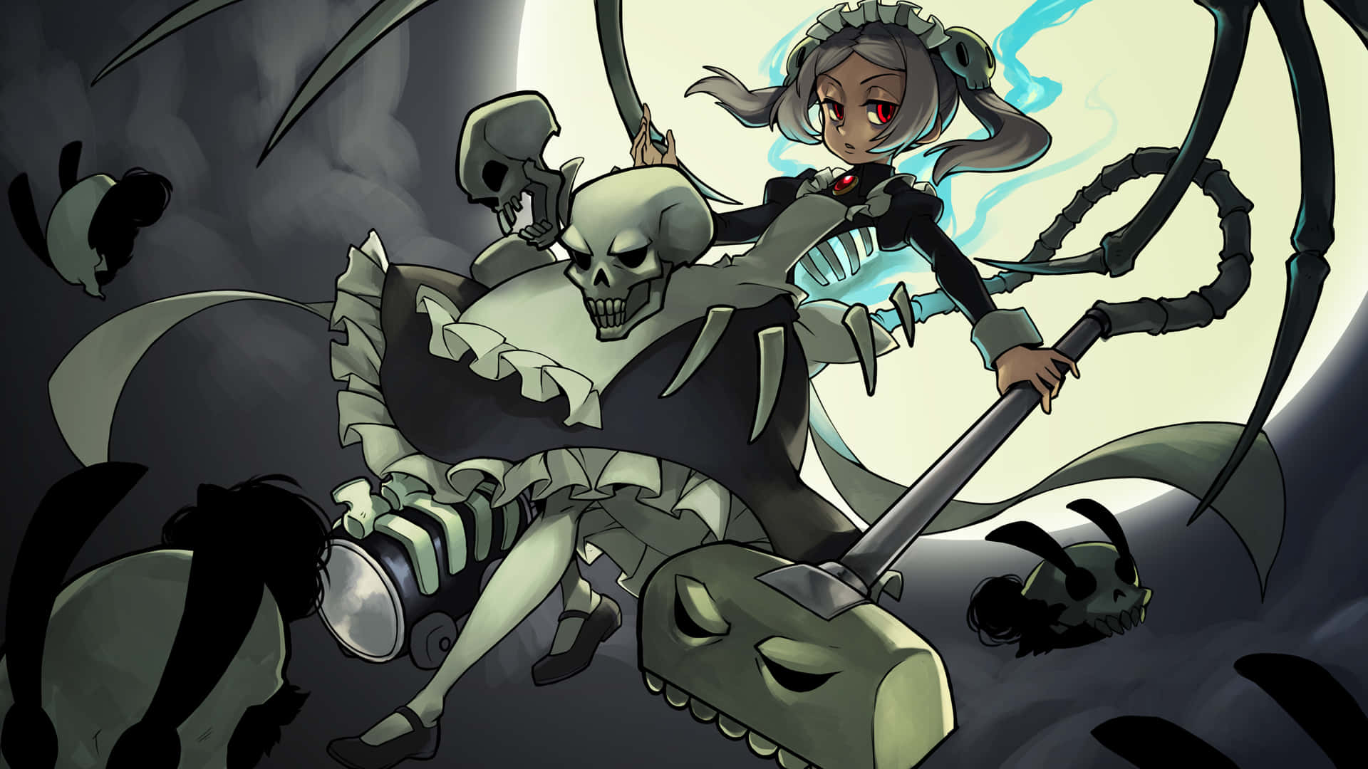 A Girl With A Skeleton And A Sword