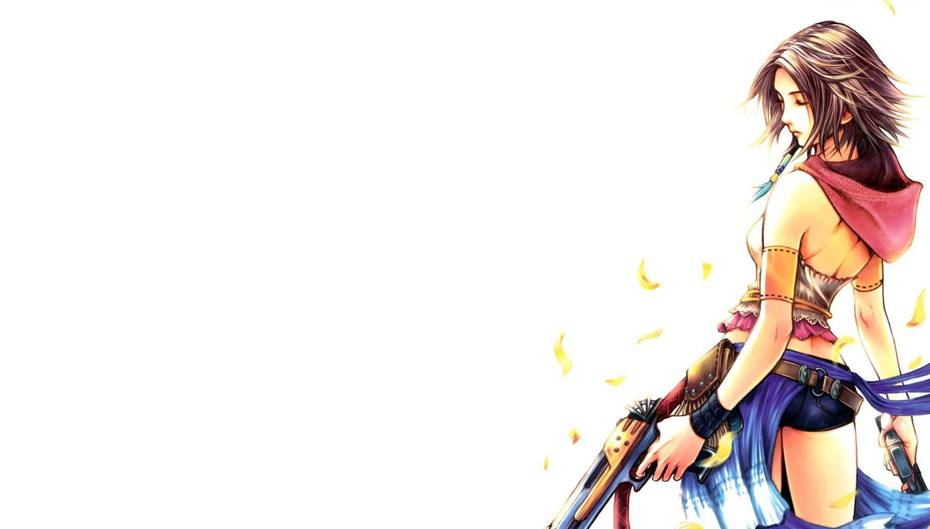 A Girl With A Sword And A Gun Background