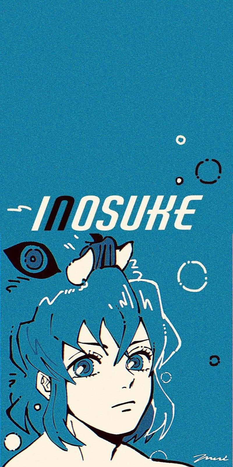 A Girl With Blue Hair And Blue Eyes Is In The Water Background