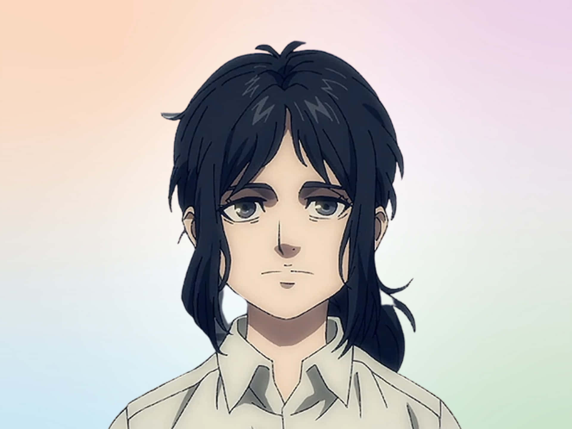 A Girl With Long Hair And A Shirt Background