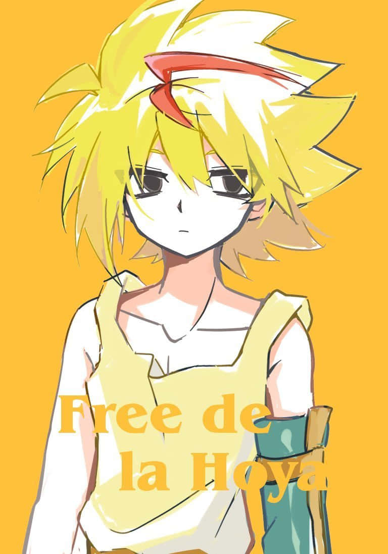 A Girl With Yellow Hair And A Yellow Background Background