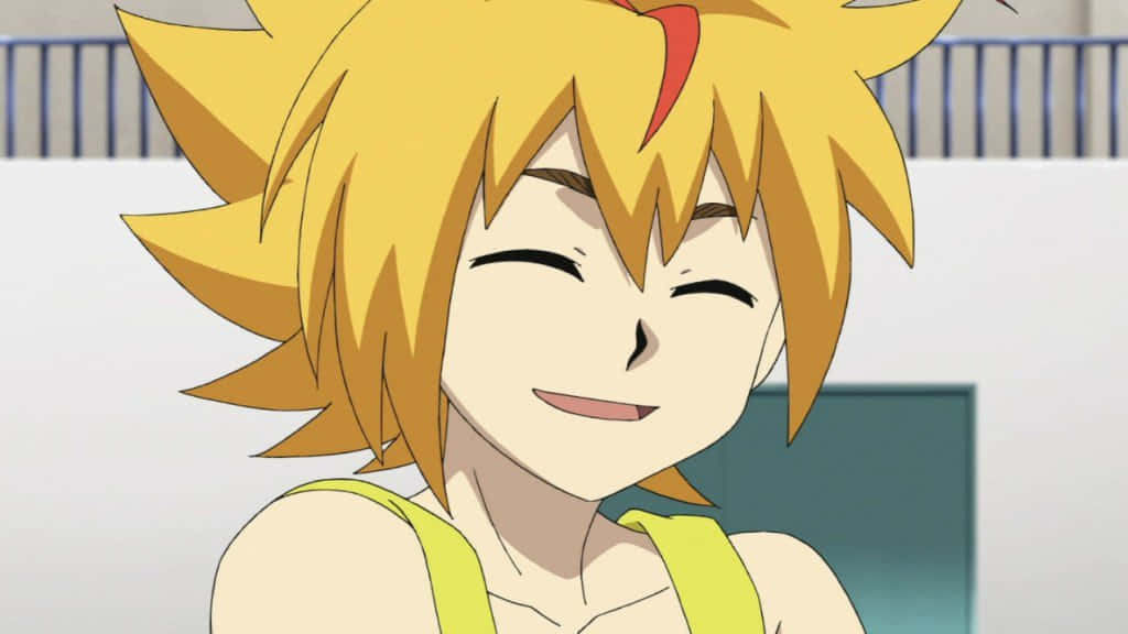 A Girl With Yellow Hair And Yellow Eyes Background
