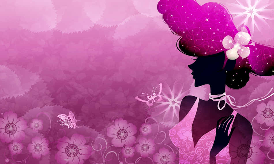 A Girly Laptop With A Fun Aesthetic. Background