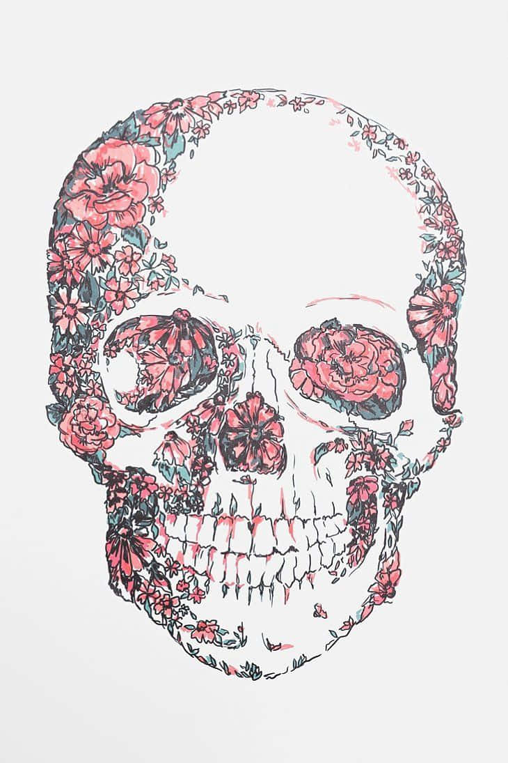 A Girly Twist On The Classic Skull Background