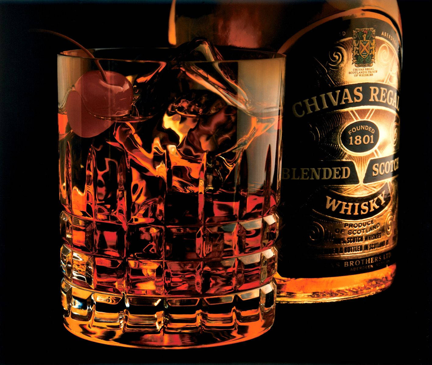 A Glass Of Chivas Regal Background