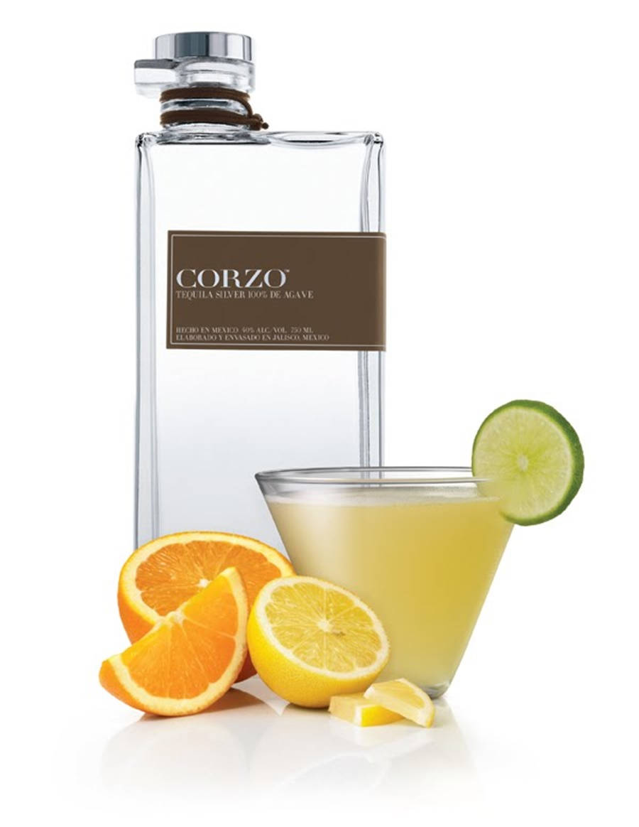 A Glass Of Smooth Corzo Silver Tequila Background