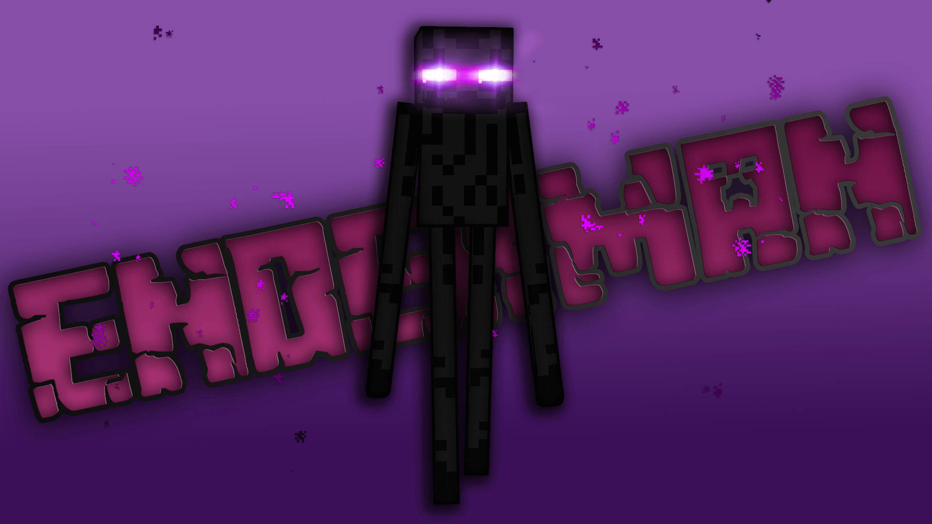 A Glimpse Into The Mysterious World Of Minecraft: The Enderman At Dusk Background