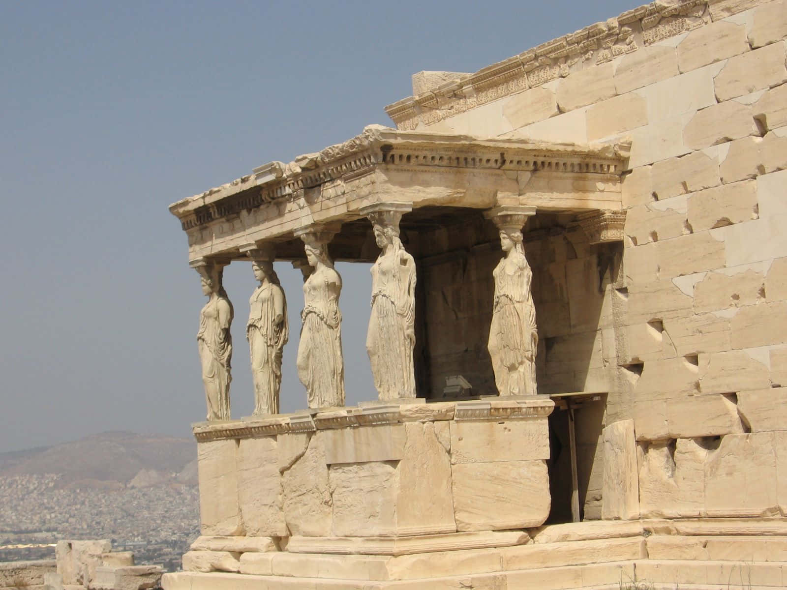 A Glimpse Of The Acropolis Viewed From The Erechtheion
