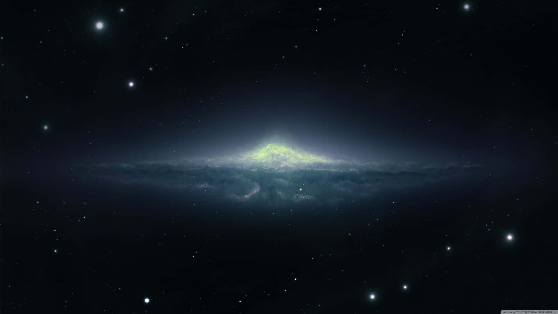 A Glimpse Of The Andromeda Galaxy From Earth Background