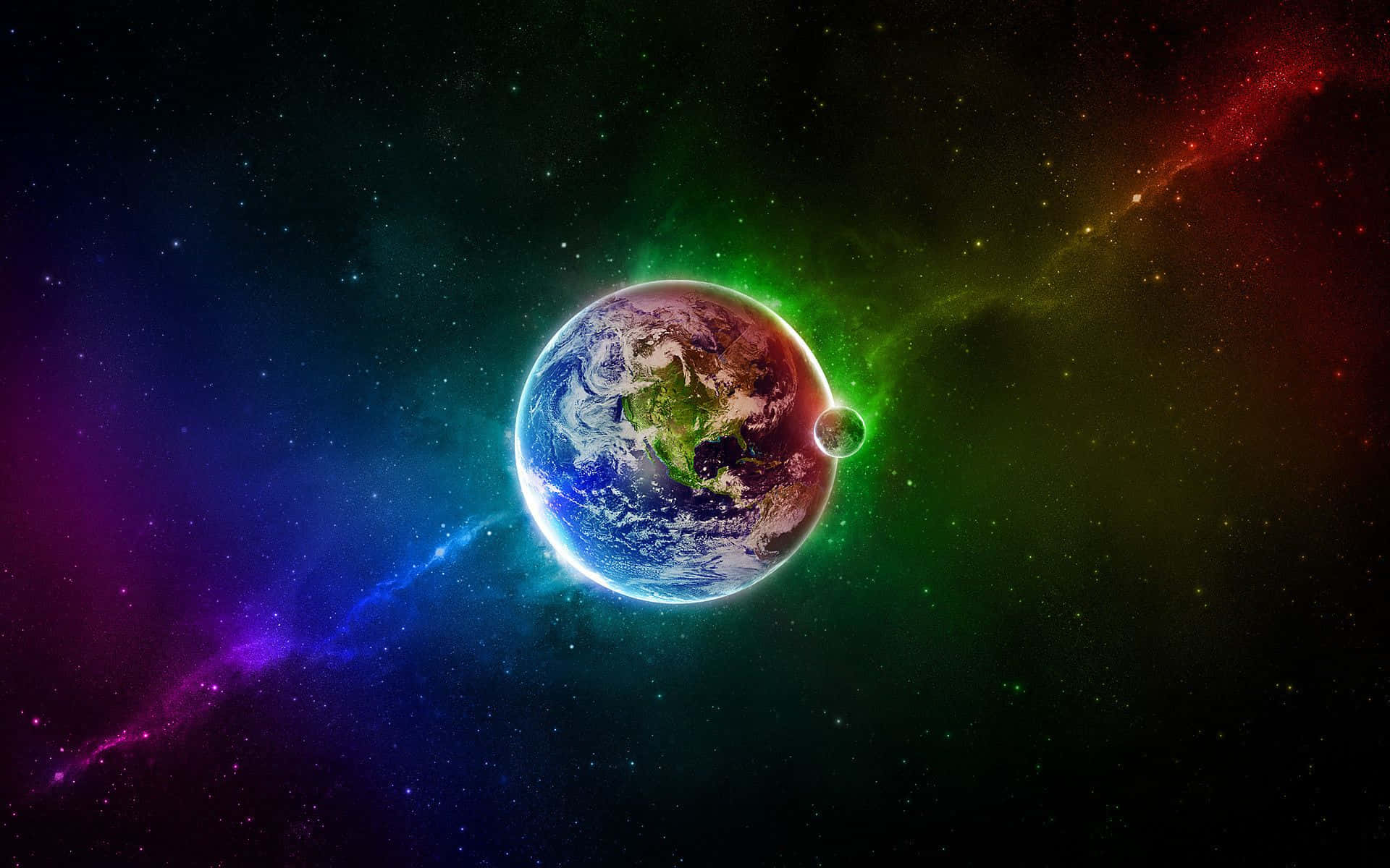 A Glimpse Of World From Outer Space Background