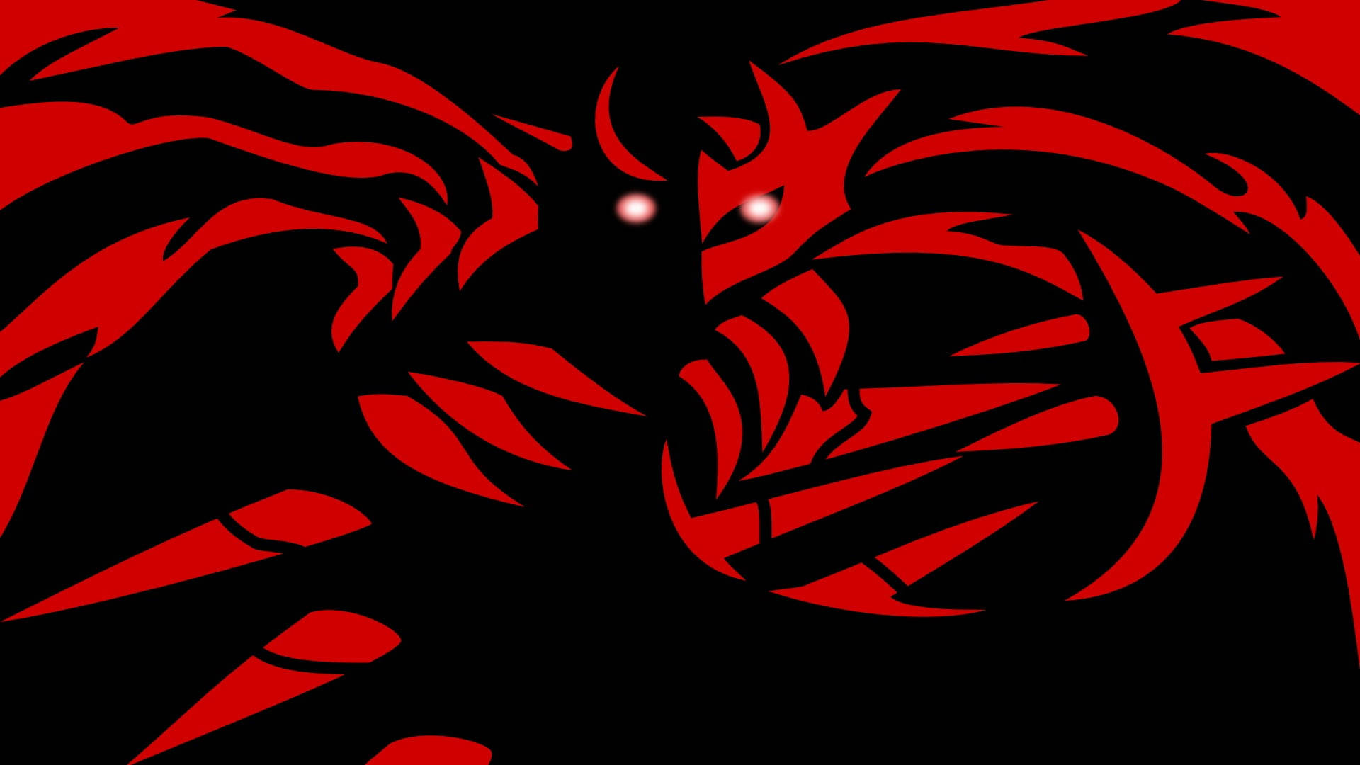 A Glowing Red And Black Giratina Background