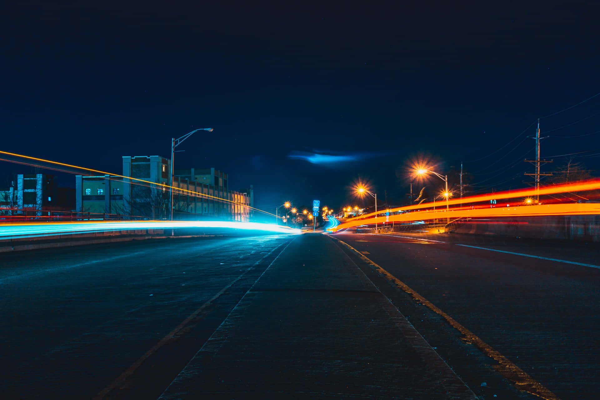 A Glowing Street In The Night