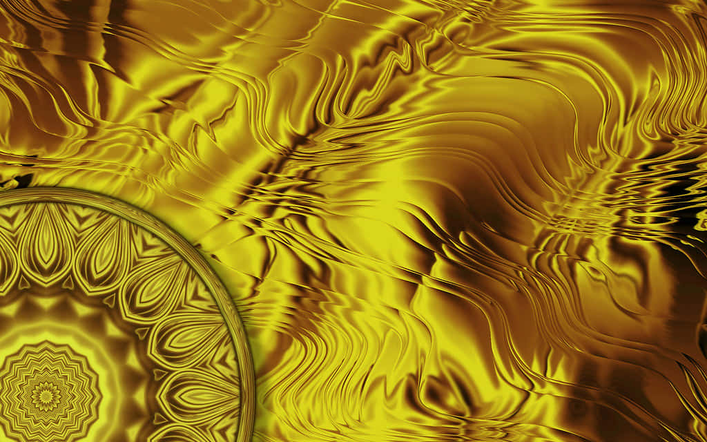A Gold Abstract Background With A Circular Pattern